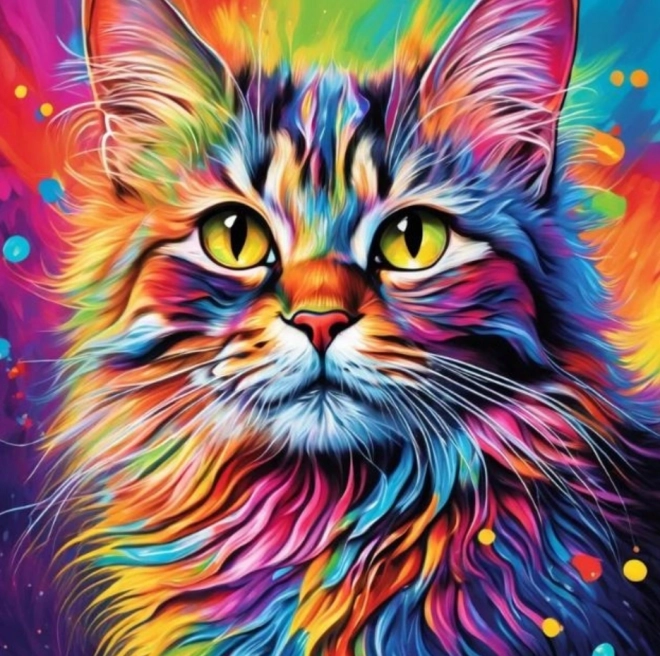 Norimpex Diamentowe malowanie Portret kolorowego kocięcia 30x40 cm