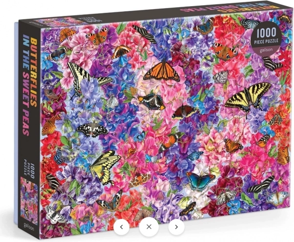 galison puzzle motyle w słodkim groszku 1000 elementów