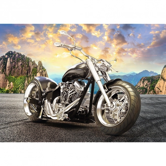 Puzzle 500 kawałków czarny motocykl