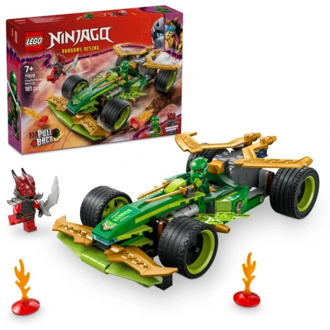 LEGO Ninjago wyścigowy samochód Lloyda z napędem na odwrotny ciąg