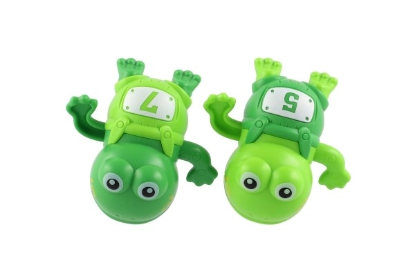 Żaba nakręcana do wanny plastik 10cm 6 szt. w pudełku 18m+