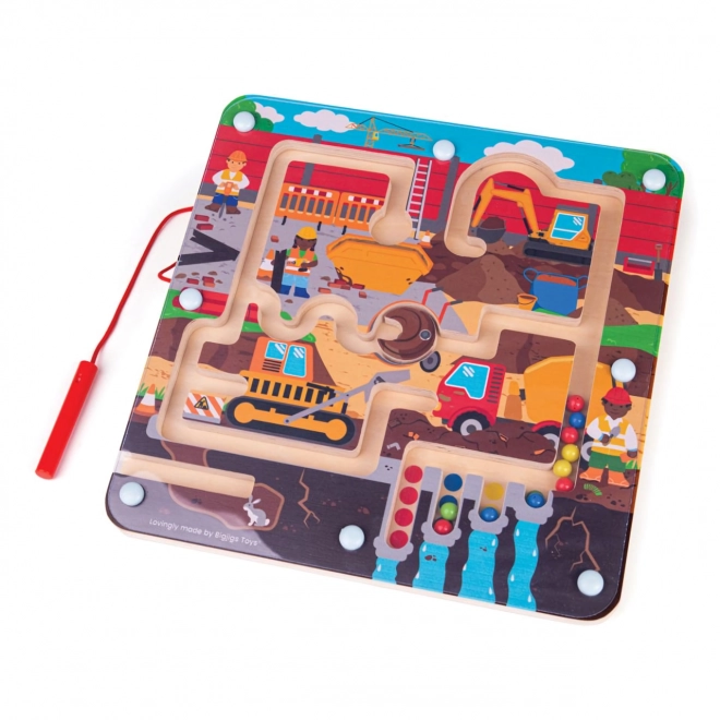 Bigjigs Toys Magnetyczny labirynt Plac Budowy