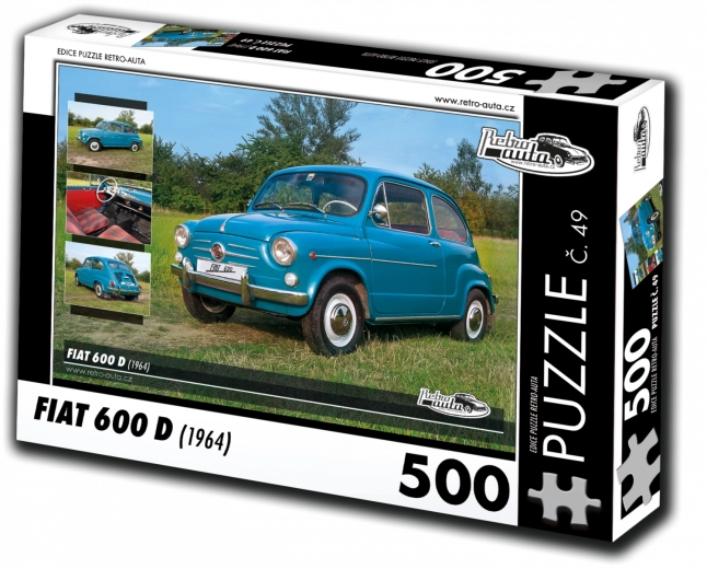 Retro auta puzzle Fiat 600 D (1964) 500 elementów