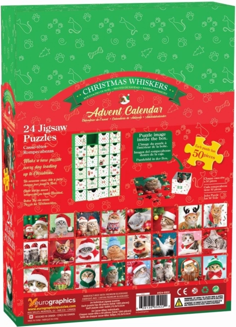 Adwentowy kalendarz puzzle Świąteczne Brody