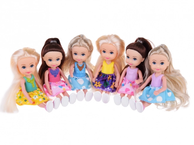 Piękne mini lalki 12 cm zestaw 6 sztuk