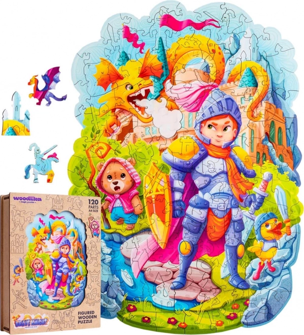 Woodlika drewniane puzzle Dzielny rycerz 120 elementów