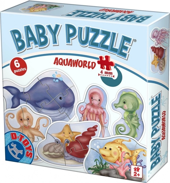 D-Toys baby puzzle Podwodny świat 6w1 (2–5 elementów)