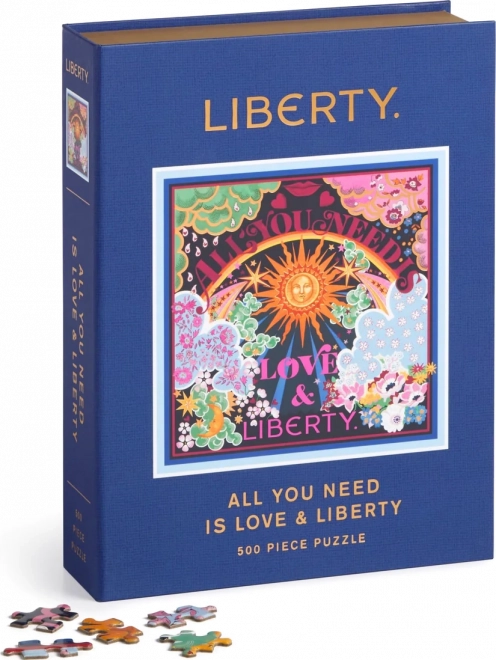 Galison Liberty Puzzle Kwadratowe: Wszystko, czego potrzebujesz, to miłość 500 części