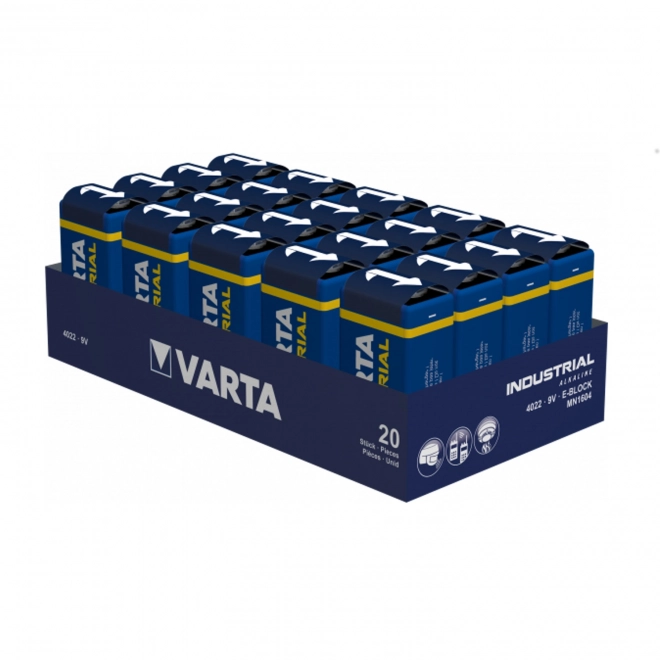 9V alkaliczna bateria Varta Industrial Pro 6LR61 - 1 sztuka