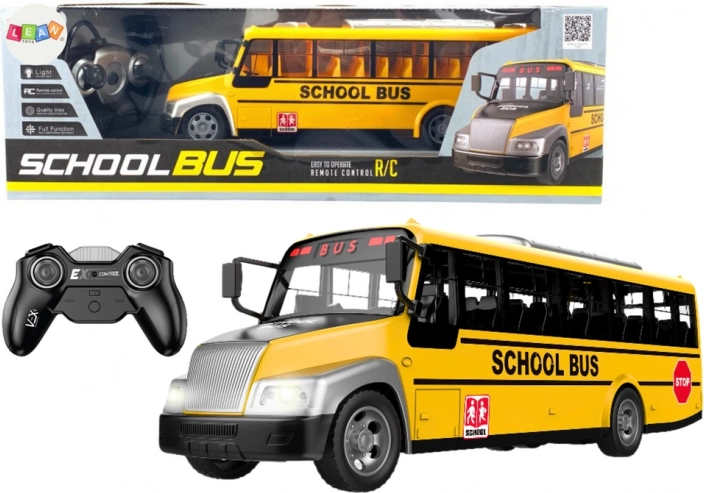 rc szkolny autobus z światłami żółty