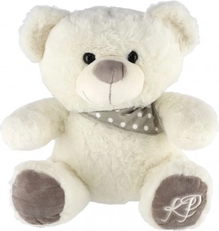 Pluszowy miś z chustką 35 cm – biały