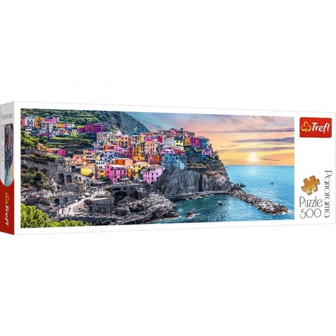 Panoramiczna układanka 500 elementów Vernazza o zachodzie słońca, Włochy