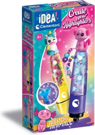 Idea Art mini fabryka zakreślaczy – magiczne zwierzęta Clementoni