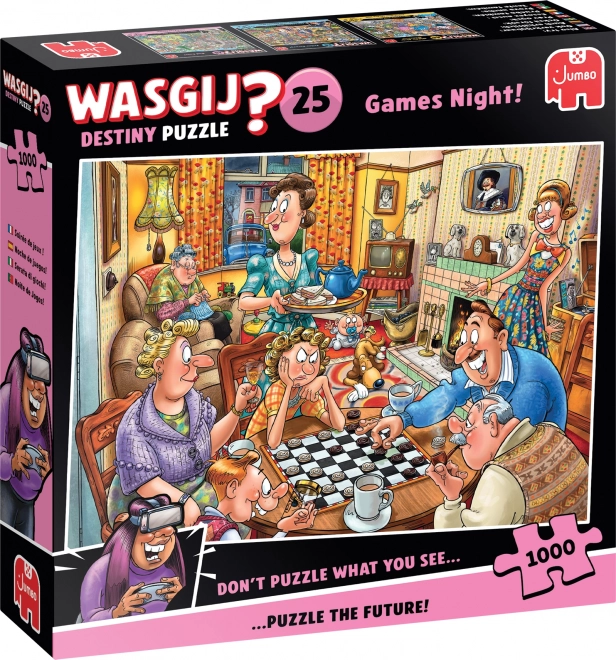 JUMBO Puzzle Wasgij Destiny: Wieczór z grą 1000 elementów