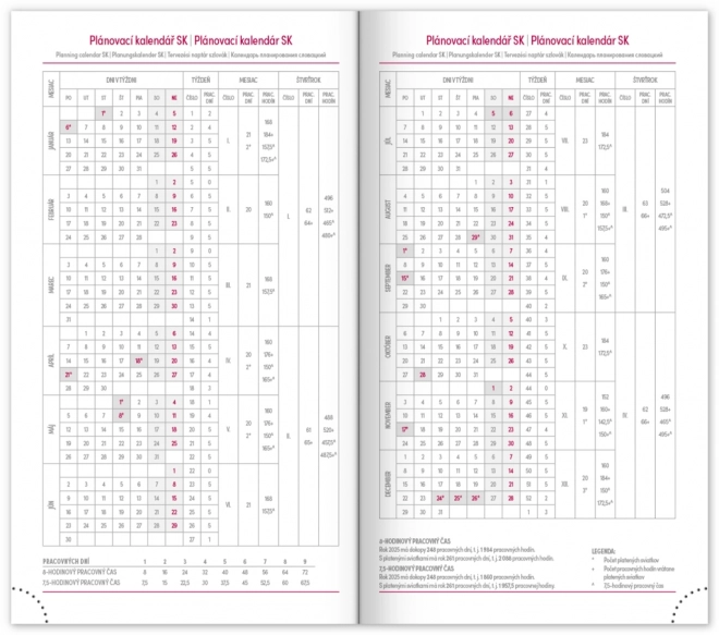 Kieszonkowy dziennik Tomy 2025 niebiesko-czerwony