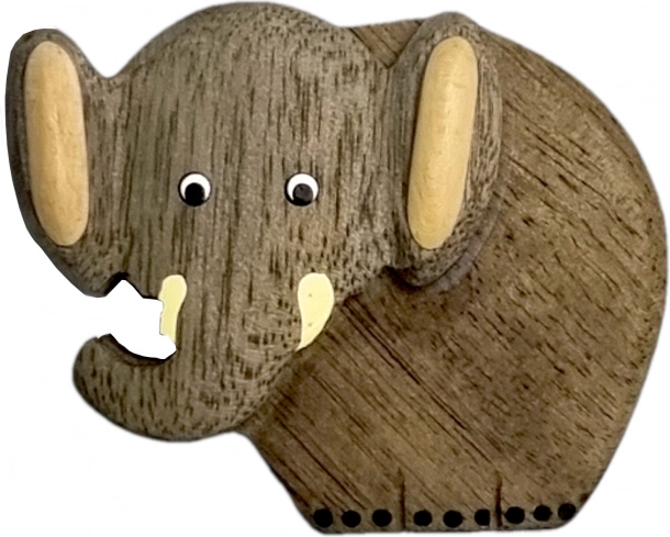 Drewniany magnes słoń z boku 2Kids Toys