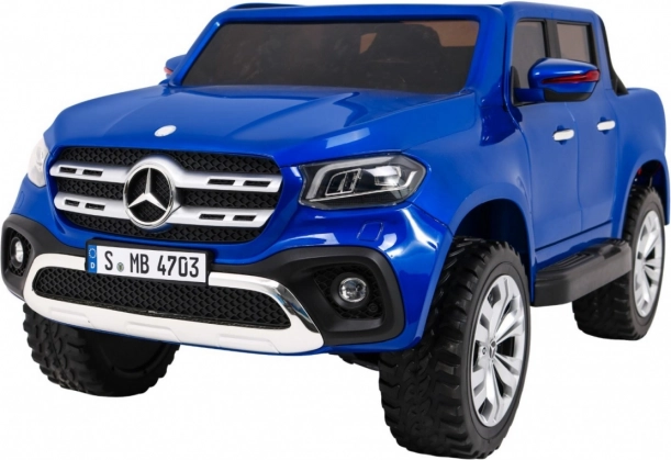 Dziecięcy samochodzik elektryczny MERCEDES-BENZ X‑Class 4x4 – lakierowany niebieski