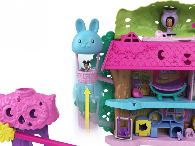 Polly Pocket Zestaw figurek Zwierzęce przygody Domek na drzewie