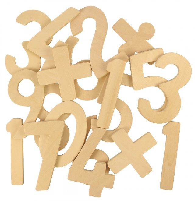 Bigjigs Toys Drewniane Cyferki z znakami