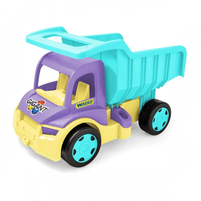 Duża fioletowo-turkusowa wywrotka Gigant Truck