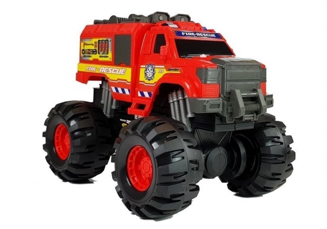 Monster Samochód Strażacki Auto Duże Koła 1:8 40 cm x 30 cm x 35 cm
