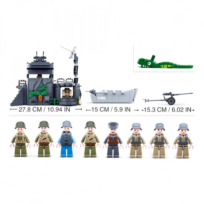 Sluban Army WW2 M38-B0861 Bunkier w wydmach