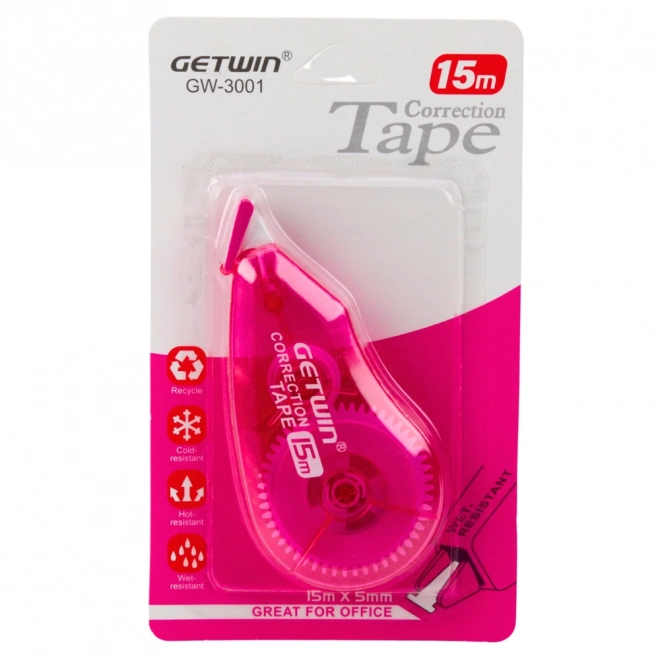 Korektor w taśmie różowy 15 m x 5 mm