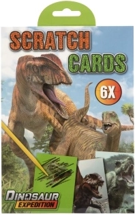 Wydrapywanki dinozaury – zestaw 6 kart 21 × 14 cm