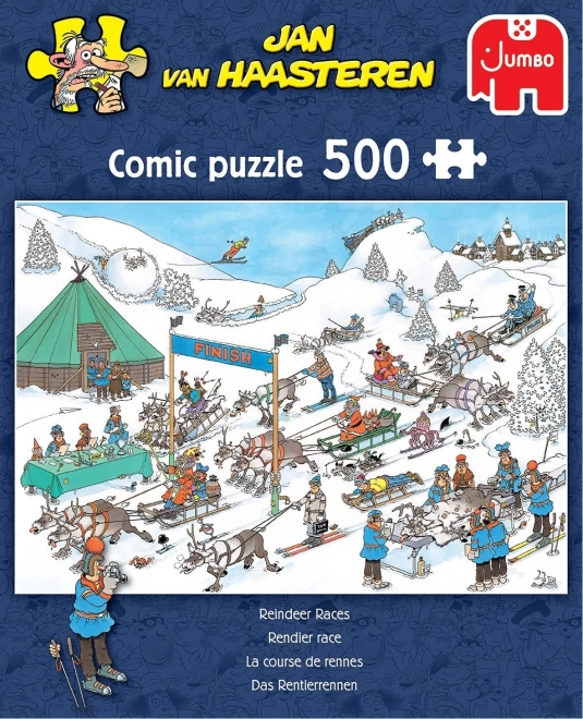 Puzzle Wyścigi reniferów 500 elementów od Jana van Haasterena