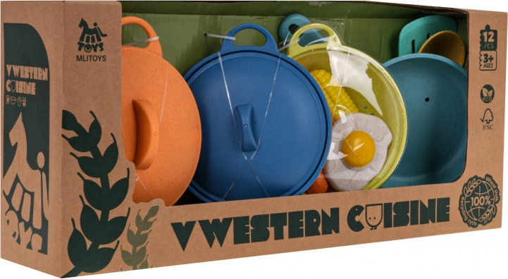 Dziecięcy zestaw kuchenny z bioplastiku – 12 elementów