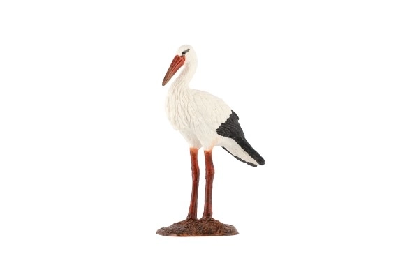 Bocian biały plastik w zootedzie 9cm w woreczku