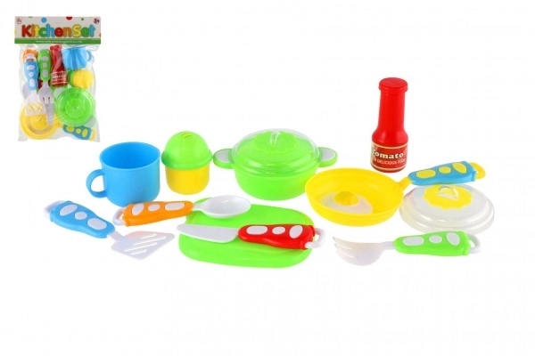 Zestaw naczyń plastikowych w torebce 18,5x26x6cm