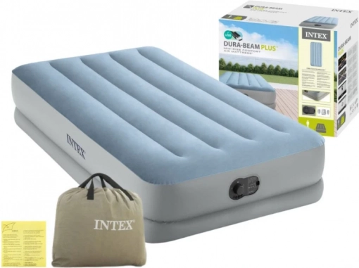 Nadmuchiwane łóżko jednoosobowe 191 × 99 × 36 cm z wbudowaną elektryczną pompą USB Intex