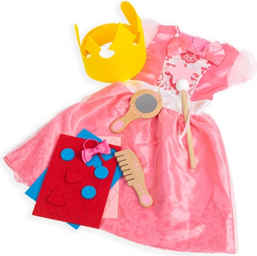 Bigjigs Toys kostium księżniczki – różowa sukienka z akcesoriami