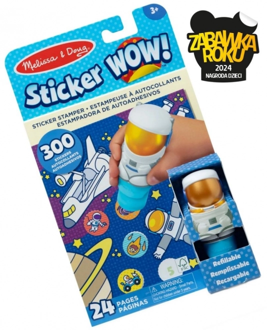 Naklejka WOW! Naklejka astronauta pieczątka