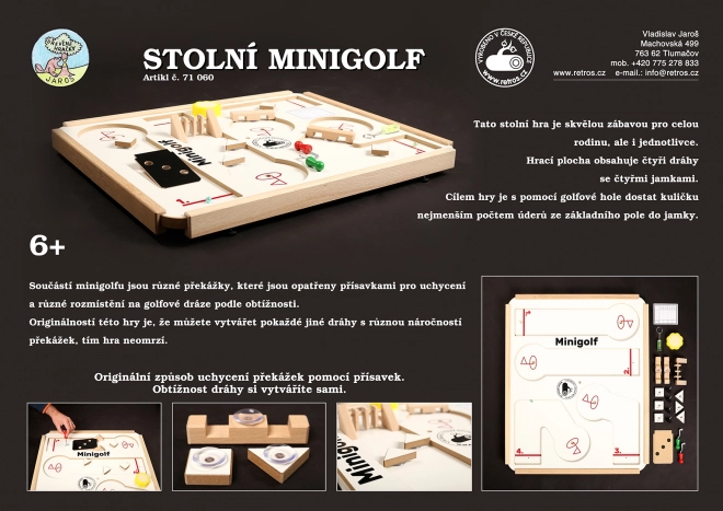 Stolowy drewniany minigolf