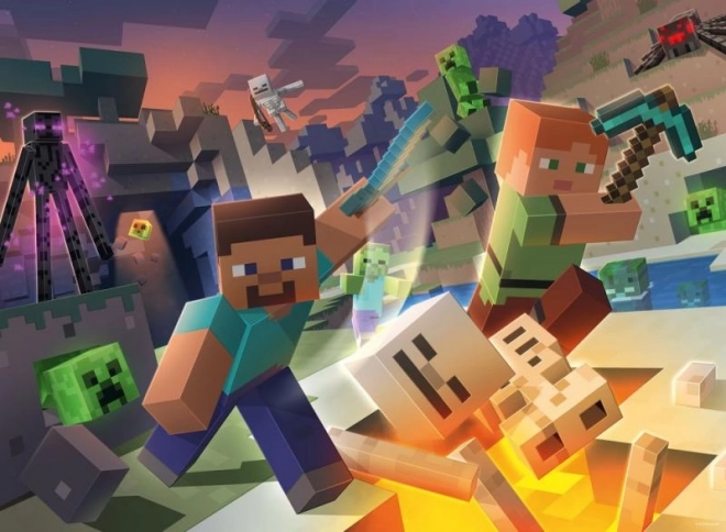 Puzzle Ravensburger Minecraft: Potwory z Minecraft 100 części
