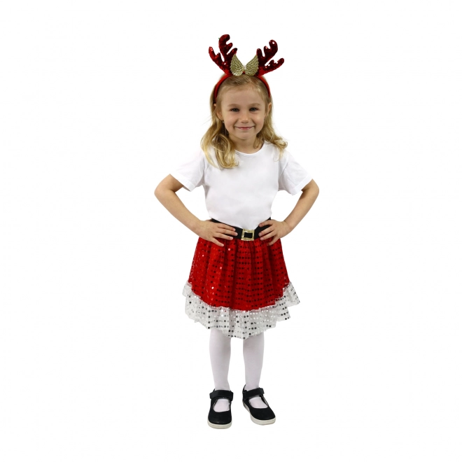 Dziecięcy kostium TUTU spódniczka świąteczny renifer z opaską