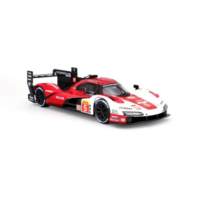 Bburago 1:24 Wyścigowy - Porsche 963 - Biały/Czerwony #5