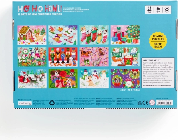 Zestaw Puzzle na Przedświąteczne Odliczanie 12 szt.