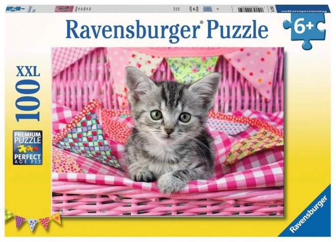 Puzzle 100 elementów XXL Słodki kociak