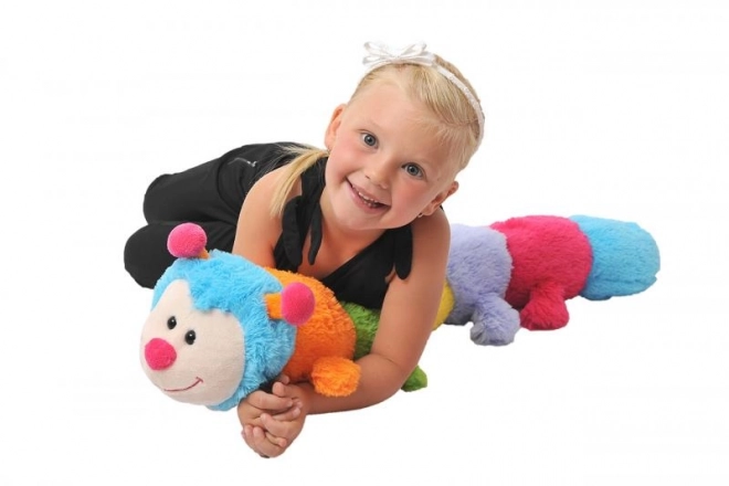 Kolorowa pluszowa gąsienica - 90 cm