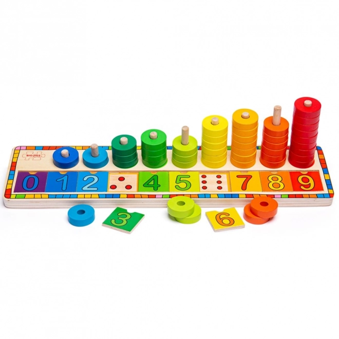 Deska z liczbowymi klockami Bigjigs