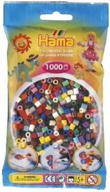 Koraliki do zaprasowywania Hama MIDI – kolorowy mix 1000 szt.