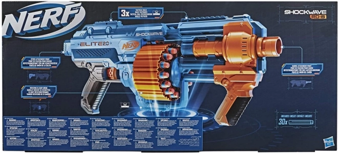 Pistole Nerf Shockwave RD-15 z pociskami