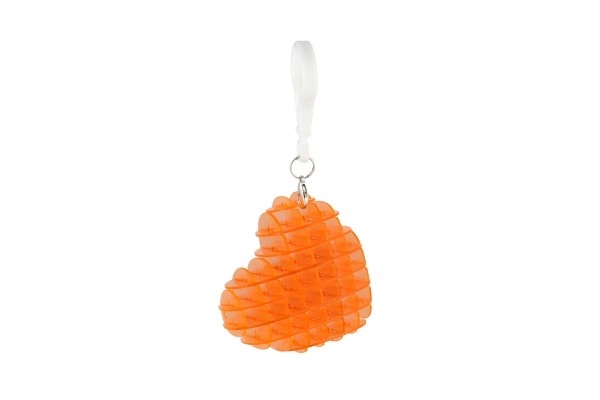 Zawieszka fidget serce zmieniające kształt antystresowy plastik 6cm 4 kolory w pudełku 6x6,5cm 24 szt. w opakowaniu