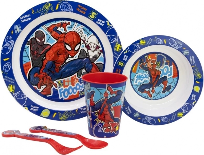 Dziecięcy zestaw obiadowy 5w1 Spiderman