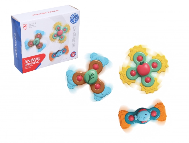 Baby spinnery - gryzaki z przyssawką 3 szt.
