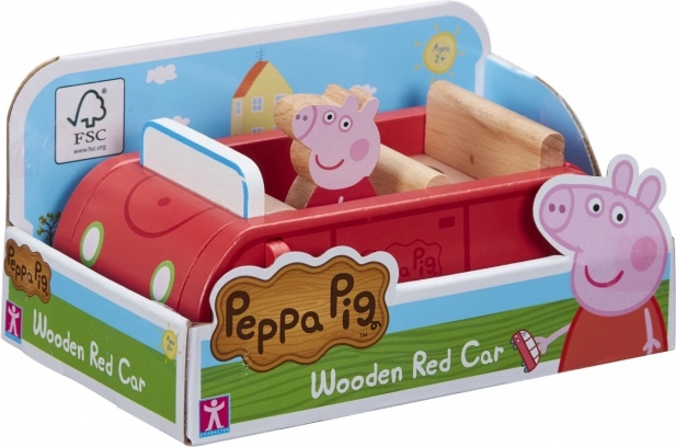 Świnka Peppa drewniany samochód
