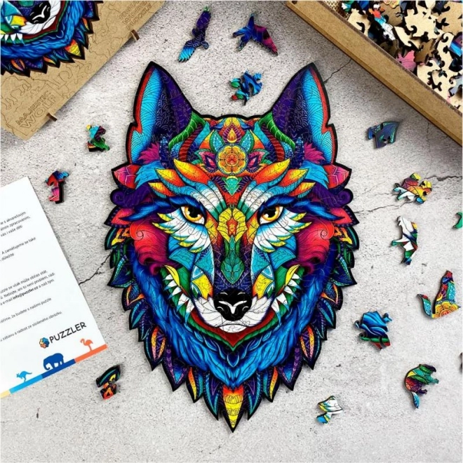 Drewniane puzzle Majestatyczny Wilk 160 kawałków